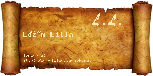 Lám Lilla névjegykártya