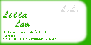 lilla lam business card